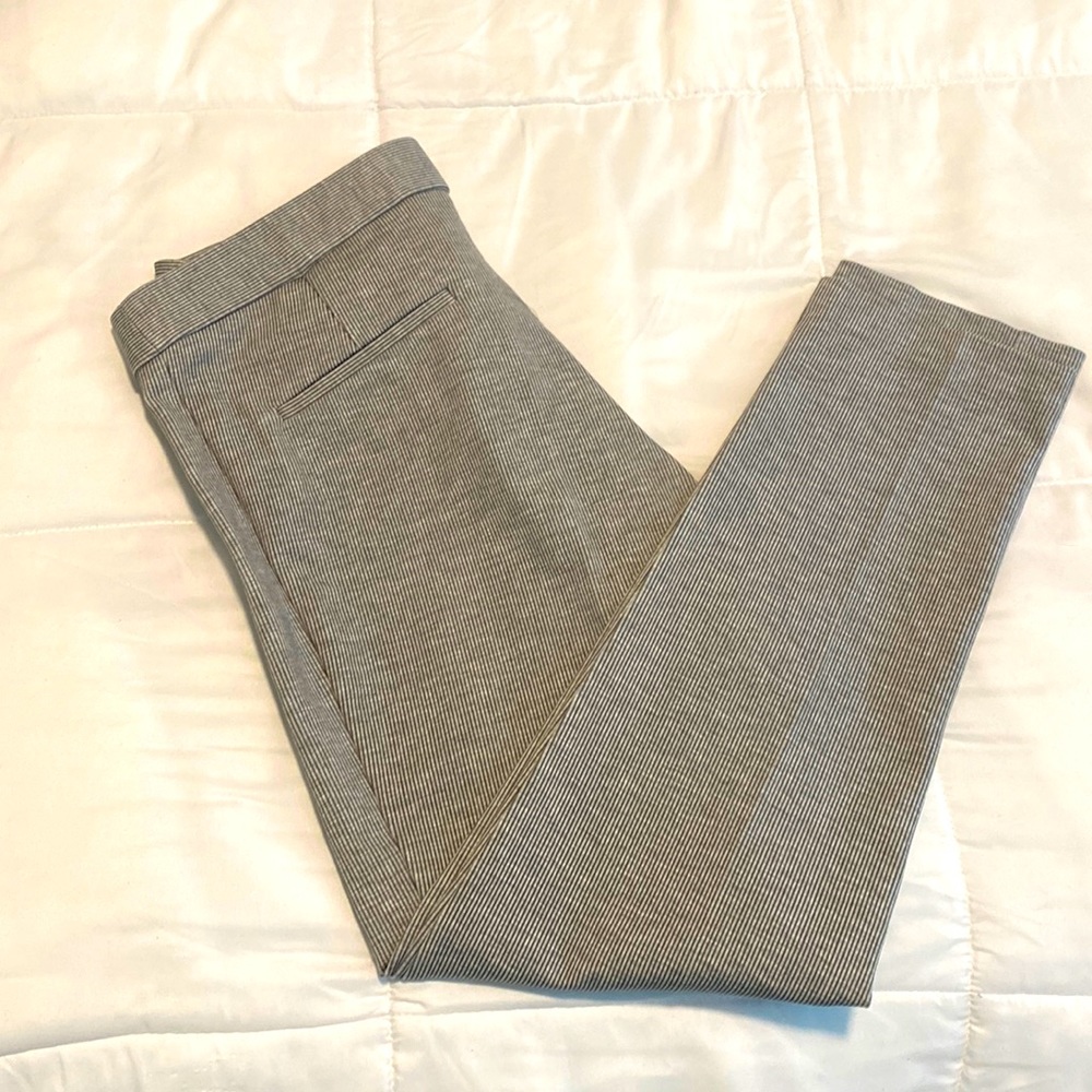 Ankle Straight Pin Stripe Trouser